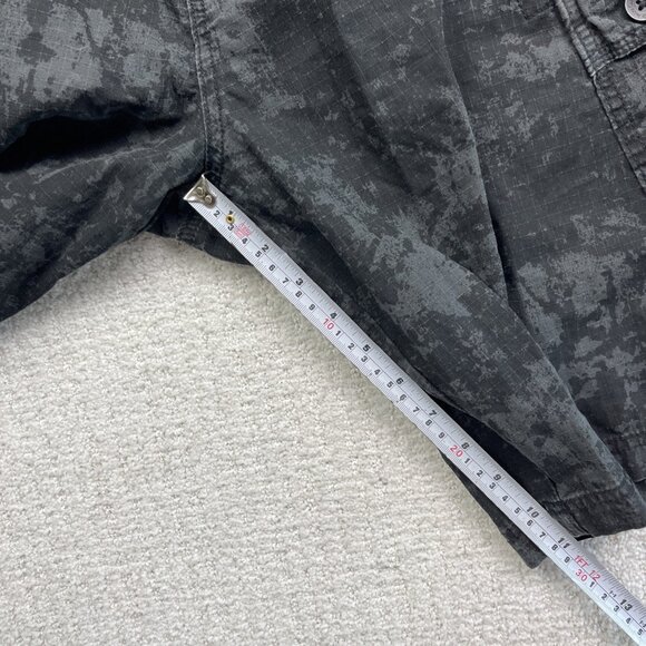 Calvin Klein Cargo Shorts Mens 38 Grey / Black Camo Camouflage Outdoor Y2K - Picture 9 of 14